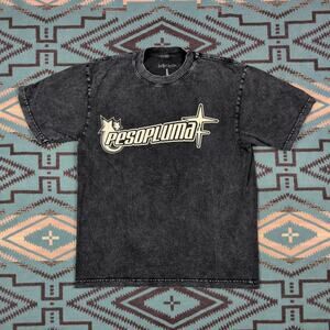 Peso Pluma Official Merch Éxodo T-Shirt Gray Acid Wash Size L Made In USA